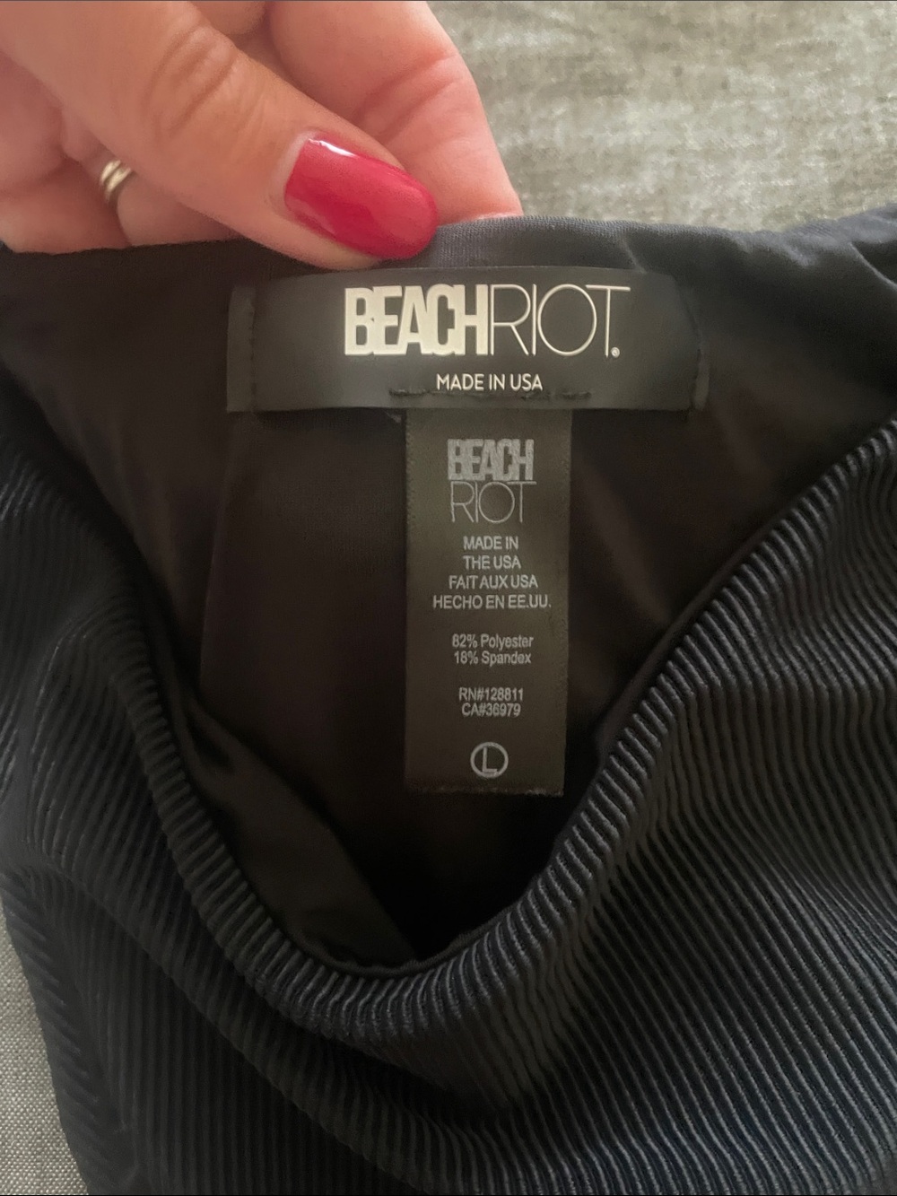 Beach Riot Black Ribbed Bandeau Bikini Set - Picture 6 of 8